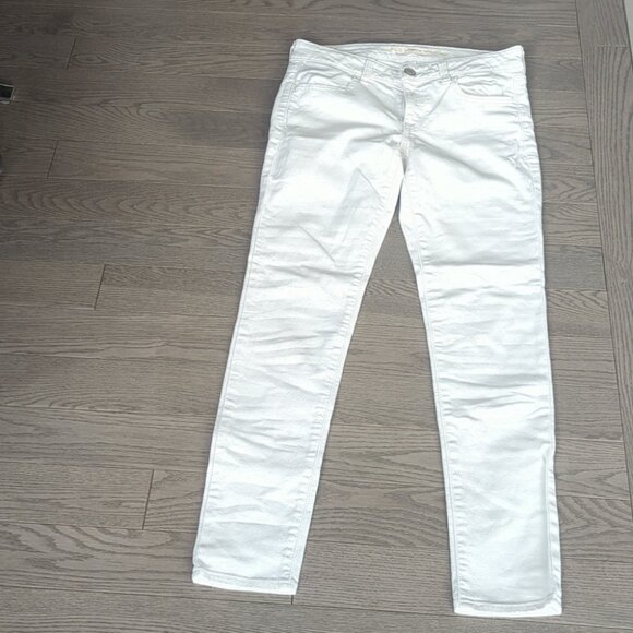 American Eagle White Denim Jeggings - Size 4 Like New - Picture 5 of 5